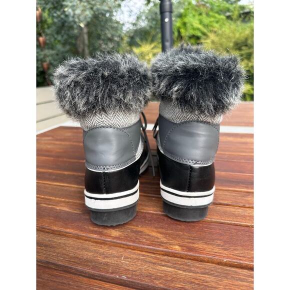 Women's Winter Boots Size 7.5 Mishansha Faux Fur Lace Up Waterproof - Picture 4 of 7